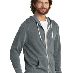 Burnout Laid-Back Full Zip Hooded Sweatshirt